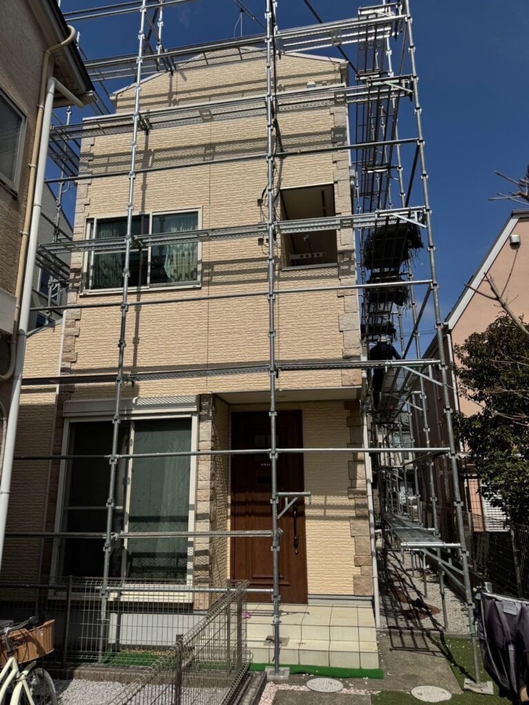 足場　塗装　