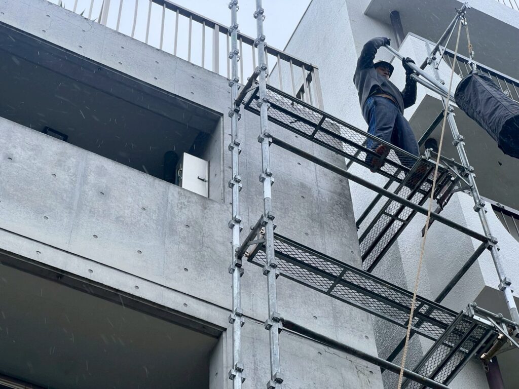 足場組み、ビルテナント、外壁塗装、南馬込、大田区、足場