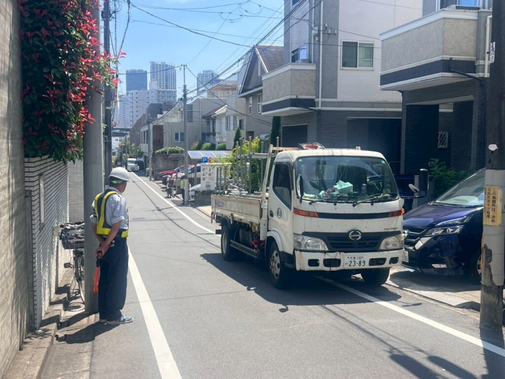 足場組時のガードマンの配置