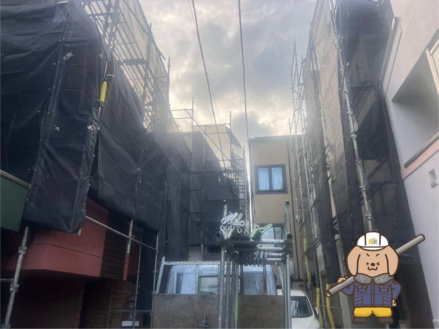 大田区南馬込にて近隣戸建て外壁塗装工事と屋根塗装補修工事を3件同時に行うメリット