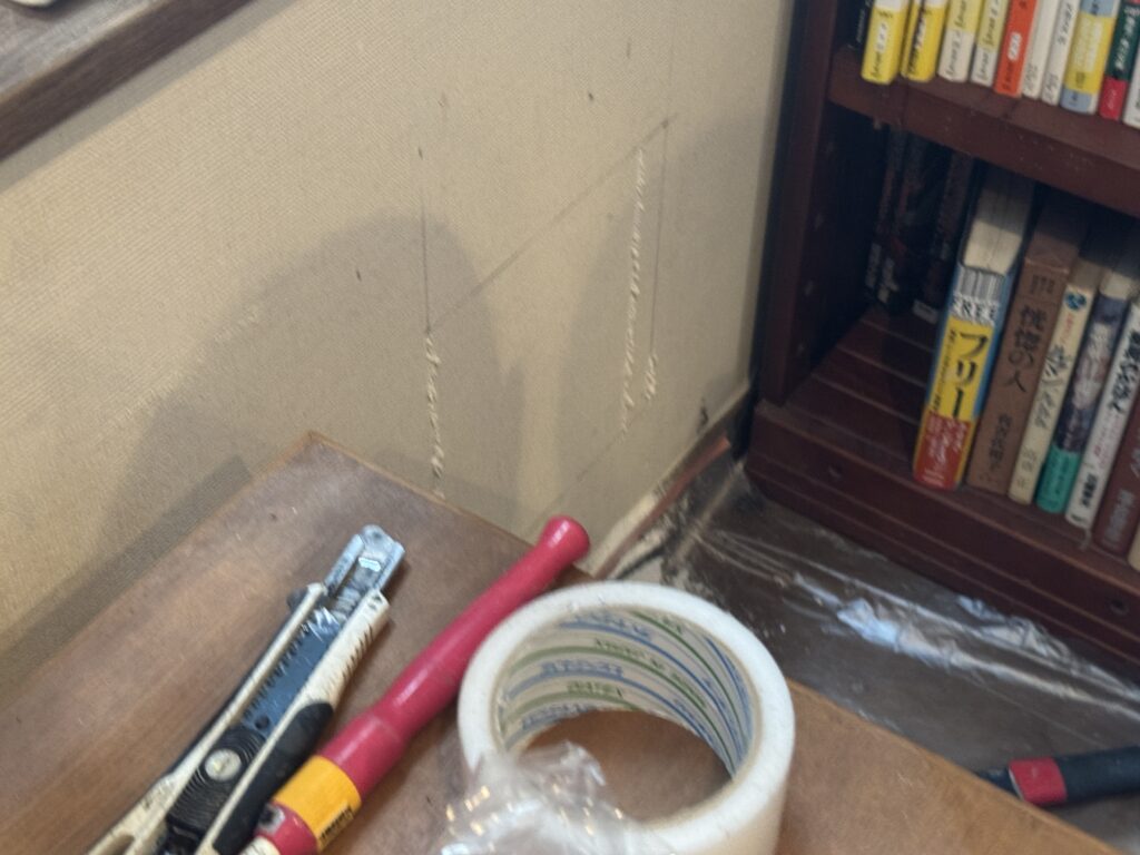 点検口施工中