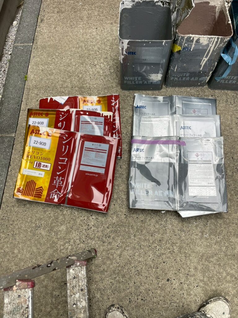 モルタル外壁に使用した補修用塗料