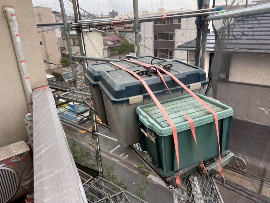 塗装の際の荷物の移動