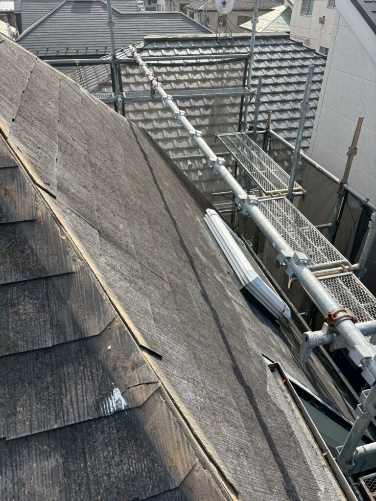 杉並区宮前　棟鈑金　浮き　撤去
