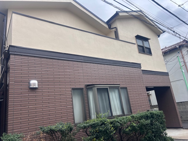 大田区池上にてサイディング外壁をダブルトーン工法で塗装補修を行いました