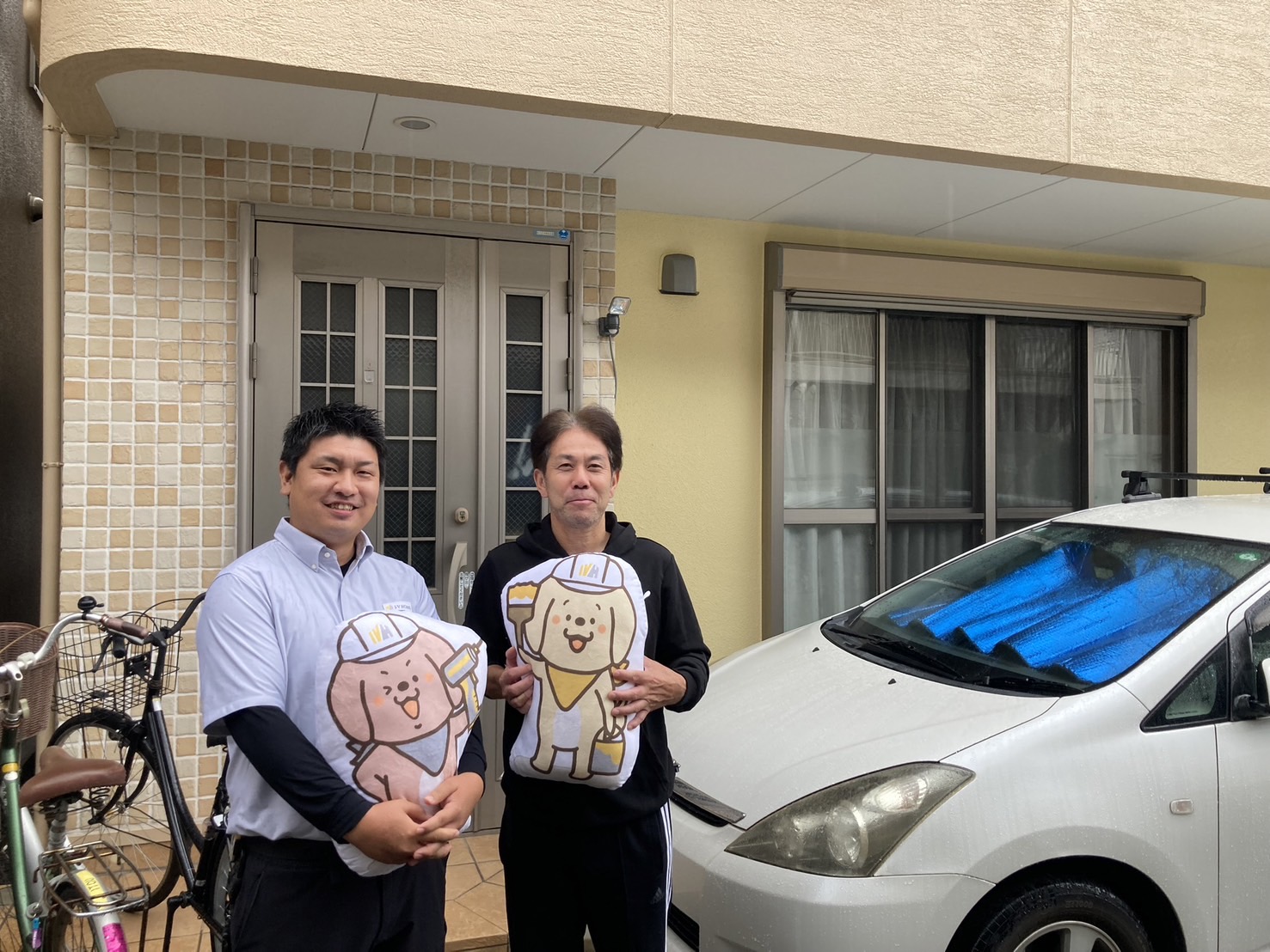 大田区西糀谷にてモルタル壁をフッ素塗料による外壁塗装をしました