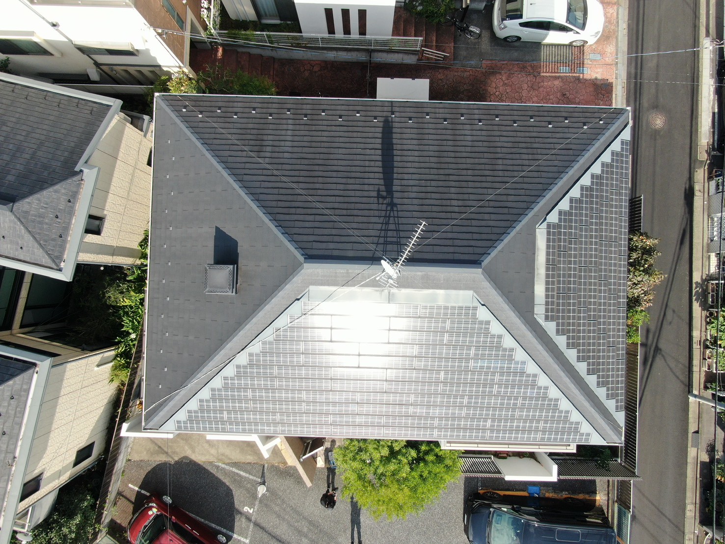 大田区西馬込で屋根塗装見積りのドローン現地調査に行きました