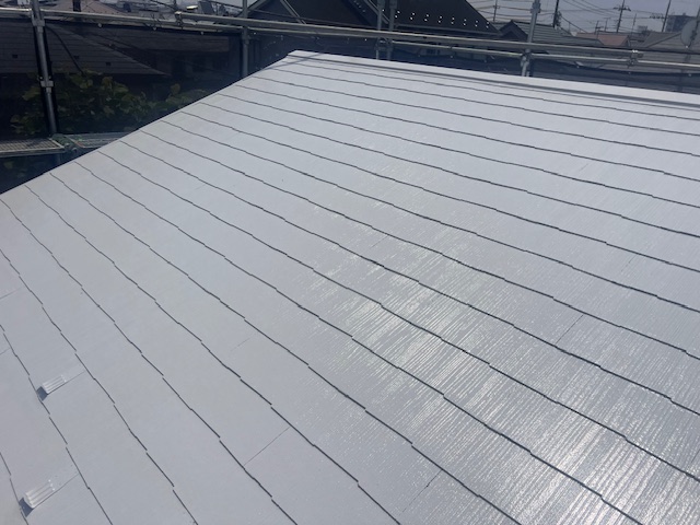 遮熱塗料白色の屋根塗装補修後