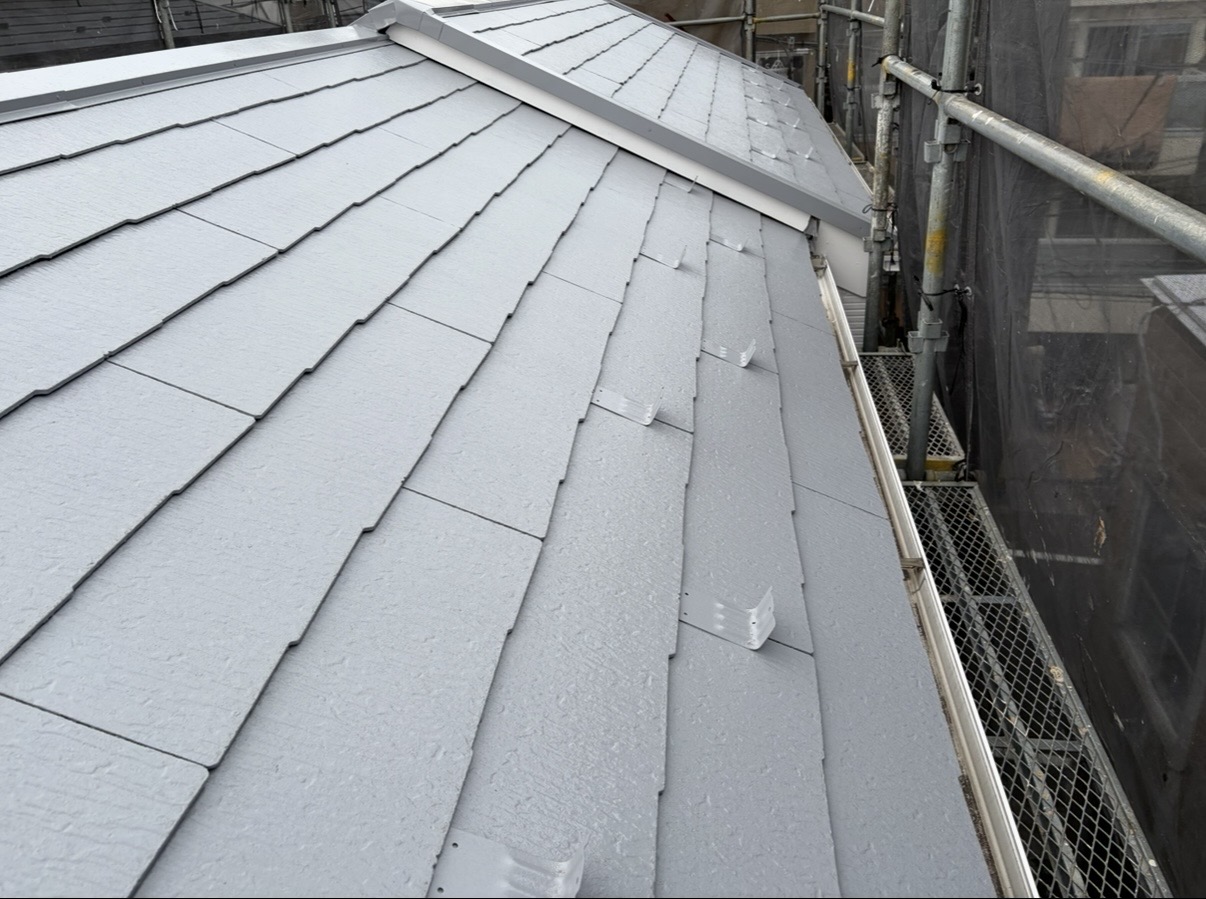 大田区久が原にてタテイル2塗料を使用した屋根の塗装補修工事
