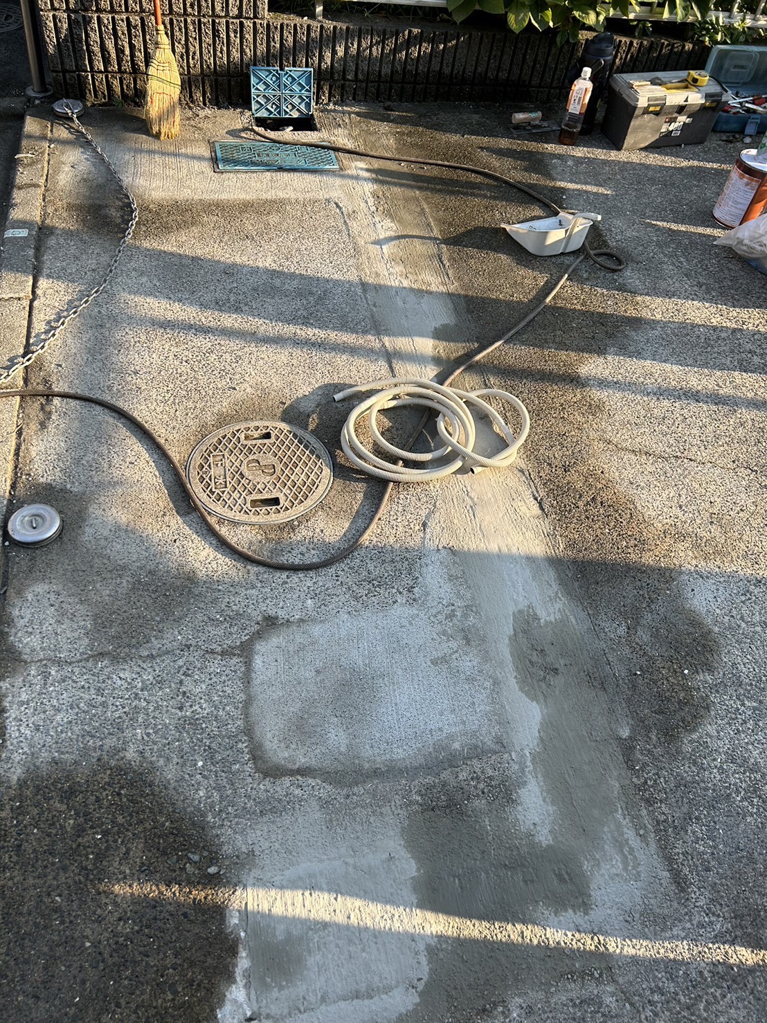 目黒区にて駐車場内の給水栓移設工事行いました