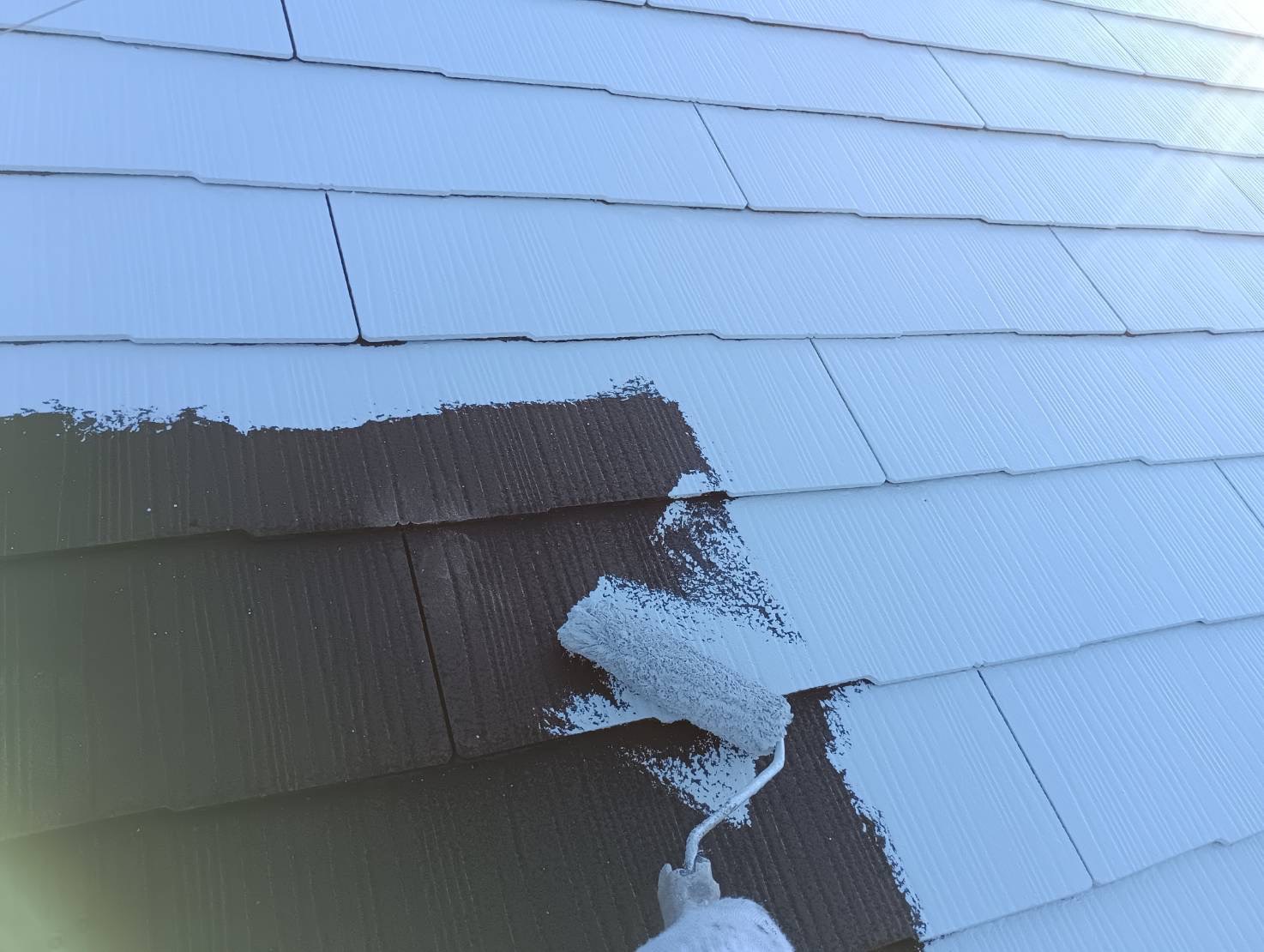 大田区西馬込でパナホームのお家の屋根の下塗り塗装をしました