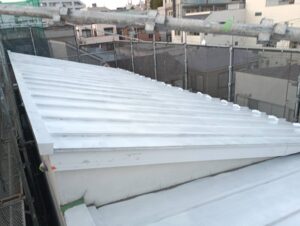 大田区東雪谷　屋根遮熱塗装　瓦棒