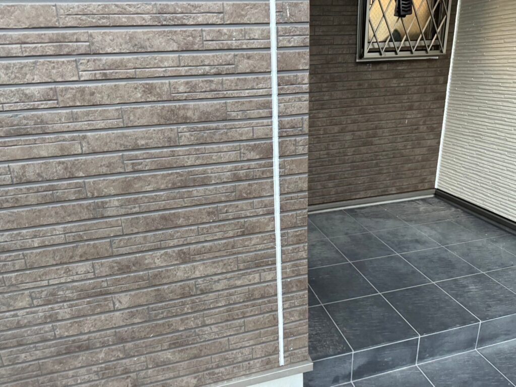 コーキングの充填後