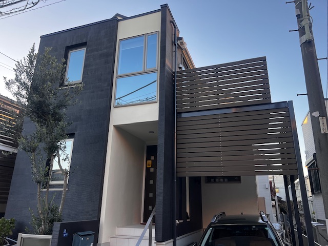 大田区久が原にてモルタル外壁塗装、FRB防水工事を行いました